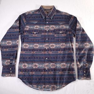 Roper Pearl Snap Southwestern Print Size Medium Long Sleeve Shirt